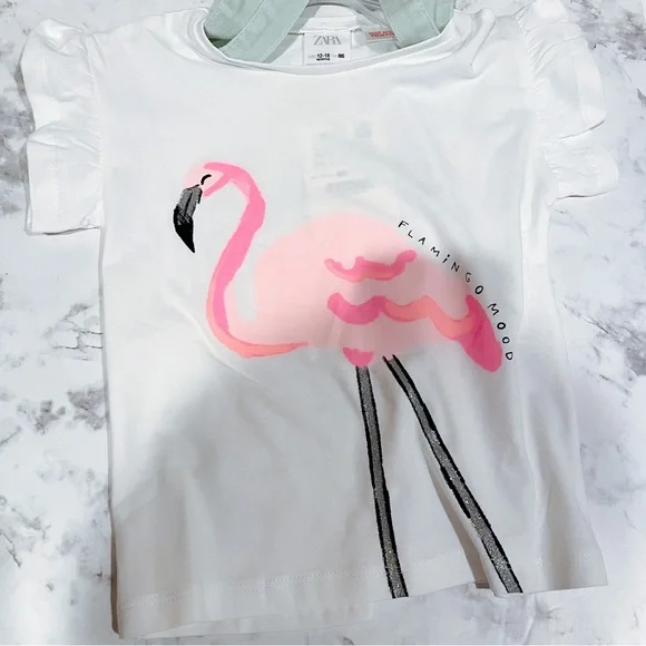 New Zara twill overall dress set 12-18 months - Picture 4 of 4